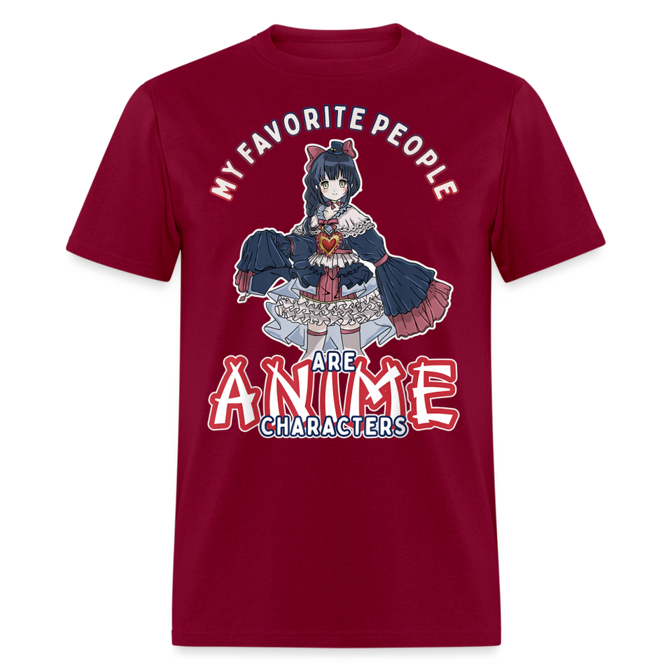 My Favorite People are anime shirt Cute Japanese Animation Character T-Shirt - burgundy