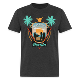 Enjoy Surfing Florida shirt Surfboard Surfing Ocean Sunset T-Shirt Size S-6XL - heather black