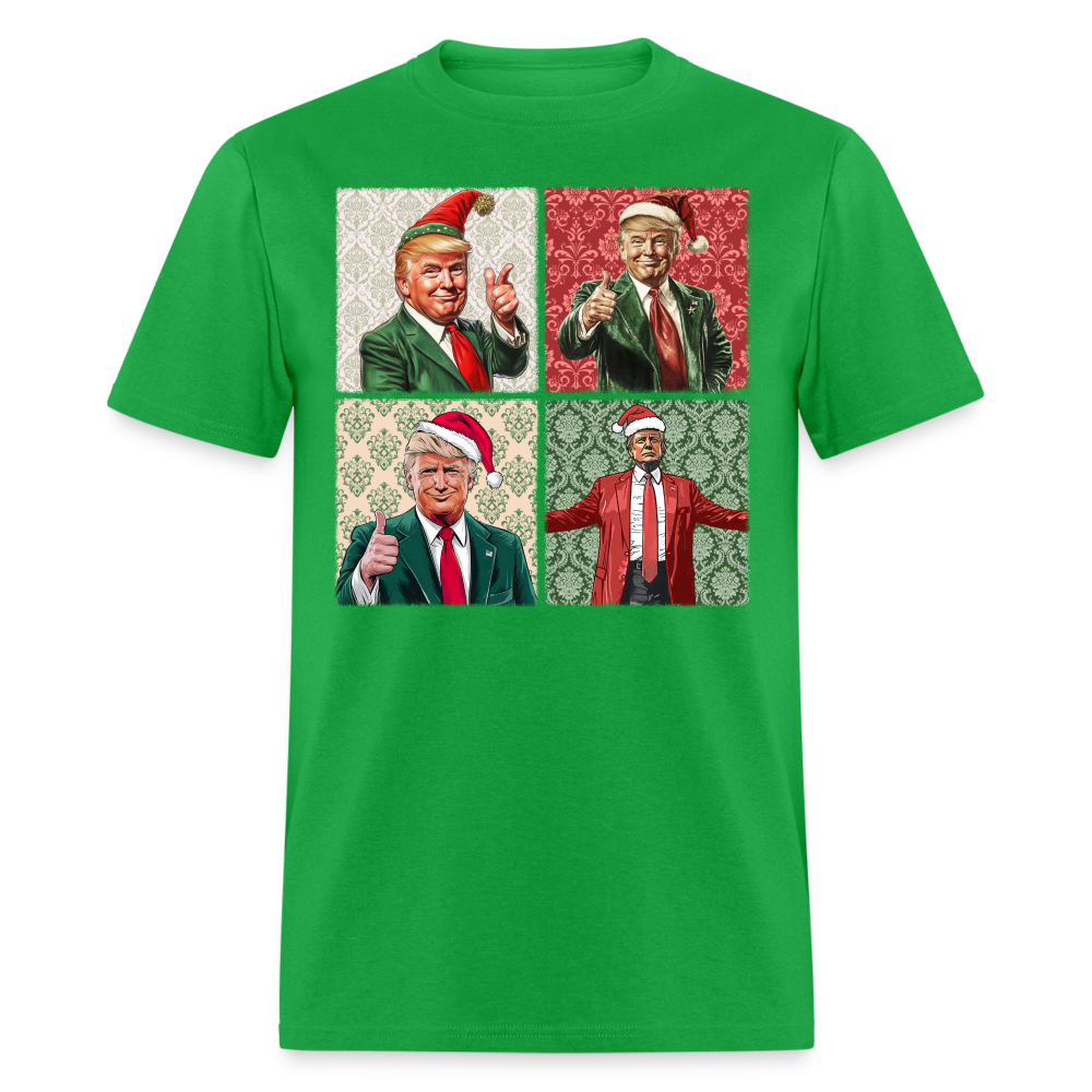 Christmas Trump shirt I'll be home for Christmas 45 47 2024 T-shirt size S-6XL - bright green