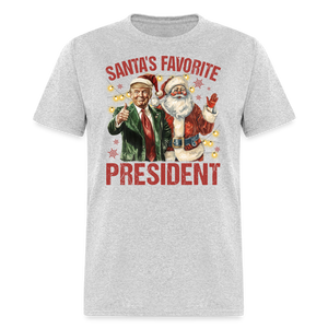 Santa's Favorite President shirt President Trump Christmas T-shirt size S-6XL - heather gray