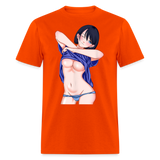 Manga Anime Waifu Japanese sexy Girl Ahegao Cosplay Hentai Ecchi T-Shirt - orange