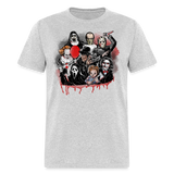 Horror Characters Friends Halloween Tee Shirt Scary Movie Horror Friends T-shirt - heather gray