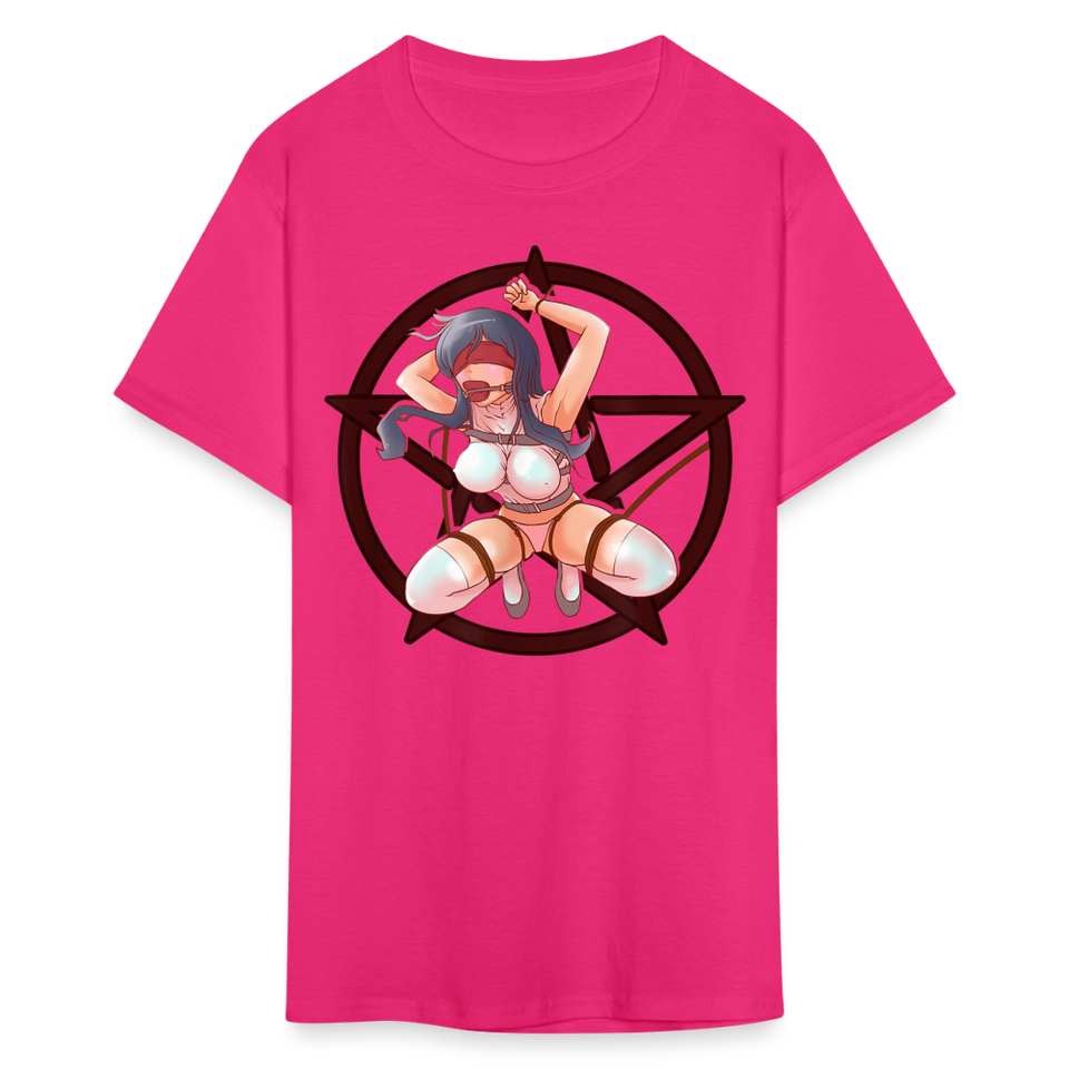 Anime Bondage BDSM shirt Manga Anime Waifu japanese Girl Ahegao T-Shirt - fuchsia