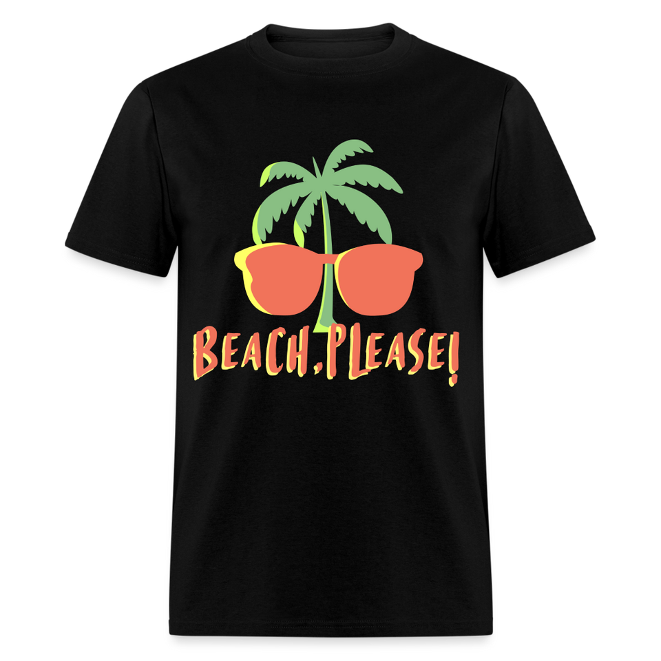 Beach Please shirt Funny Surf Surfer Surfing T-Shirt Size S-6XL - black