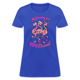 I'm Dreaming of a Pink Christmas Shirt Flamingo Bird Women's T-Shirt - royal blue