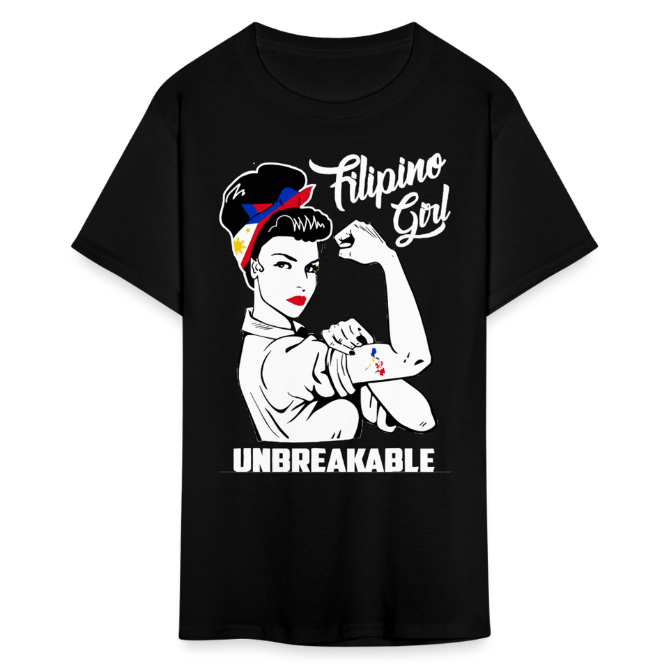 Filipina women power shirt T-Shirt Philippines Flag size S-6XL - black