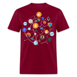 Bitcoin shirt BTC ETH LTC XMR Hodlers Decentralized Crypto Altcoin T-Shirt S-6XL - burgundy