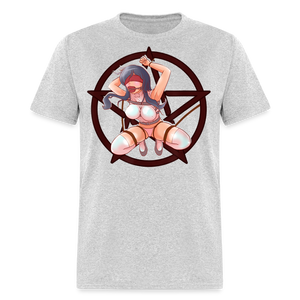 Anime Bondage BDSM shirt Manga Anime Waifu japanese Girl Ahegao T-Shirt - heather gray