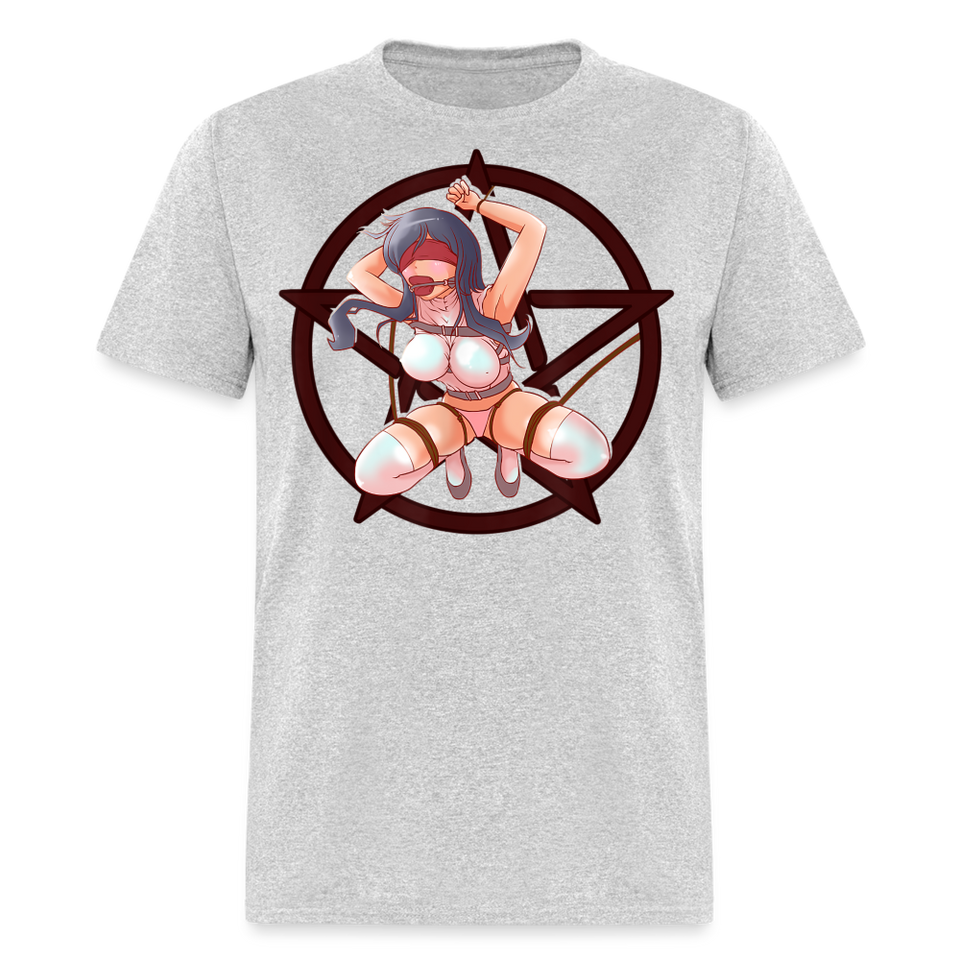 Anime Bondage BDSM shirt Manga Anime Waifu japanese Girl Ahegao T-Shirt - heather gray