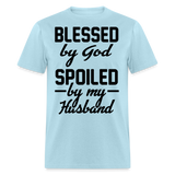 Blessed by God shirt Catholic Religious T-Shirt size S-6XL - powder blue