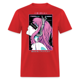 Sexy Ecchi Girl shirt Vaporwave Crazy Waifu Lewd Anime Girl T-Shirt Size S-6XL - red