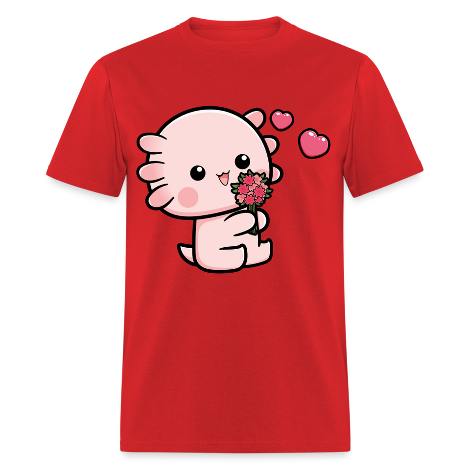 Cute Axolotl Lover Shirt Kawaii Pastel Goth Japan Anime Comic Lovely T-Shirt - red
