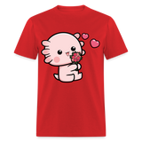 Cute Axolotl Lover Shirt Kawaii Pastel Goth Japan Anime Comic Lovely T-Shirt - red