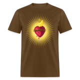 The Sacred Heart of Jesus Christ Shirt Religious Catholic T-shirt Size S-6XL - brown