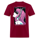 Sexy Ecchi Girl shirt Vaporwave Crazy Waifu Lewd Anime Girl T-Shirt Size S-6XL - burgundy