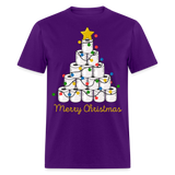 Funny Merry Quarantine Christmas Toilet Paper shirt Xmas Family T-Shirt - purple