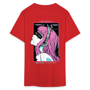 Sexy Ecchi Girl shirt Vaporwave Crazy Waifu Lewd Anime Girl T-Shirt Size S-6XL - red