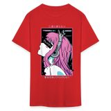 Sexy Ecchi Girl shirt Vaporwave Crazy Waifu Lewd Anime Girl T-Shirt Size S-6XL - red