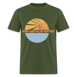 Wave Wipe Out All Worries shirt Ocean Beach Lover Surfing T-Shirt Size S-6XL - military green