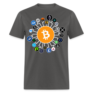 Bitcoin shirt BTC ETH LTC XMR Hodlers Decentralized Crypto Altcoin T-Shirt S-6XL - charcoal