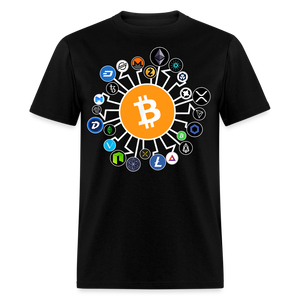Bitcoin shirt BTC ETH LTC XMR Hodlers Decentralized Crypto Altcoin T-Shirt S-6XL - black