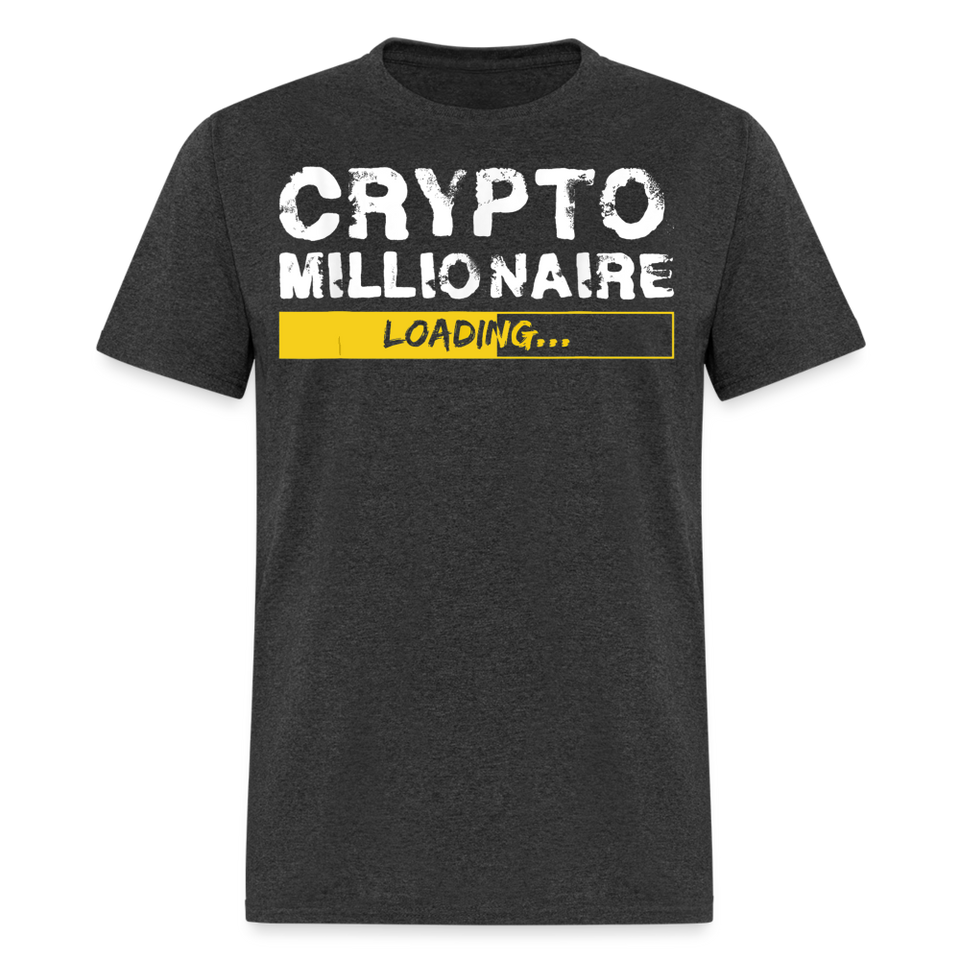 Crypto Millionaire Loading Shirt Funny BTC ETH XRP SafeMoon T-Shirt Size S-6XL - heather black