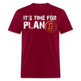 Bitcoin its time for plan B shirt Crypto Currency Traders T-Shirt Size S-6XL - burgundy