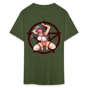 Anime Bondage BDSM shirt Manga Anime Waifu japanese Girl Ahegao T-Shirt - military green