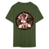 Anime Bondage BDSM shirt Manga Anime Waifu japanese Girl Ahegao T-Shirt - military green