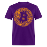Bitcoin Crypto Revolution shirt Cryptocurrency BTC Block Chain TShirt Size S-6XL - purple