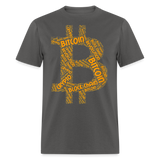 Bitcoin Crypto Revolution shirt Cryptocurrency BTC Block Chain TShirt Size S-6XL - charcoal
