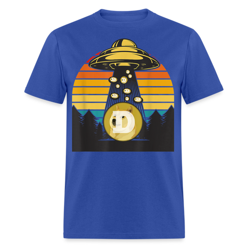 Dogecoin To the Moon shirt Doge HODL Rocket Crypto Meme UFO T-Shirt Size S-6XL - royal blue