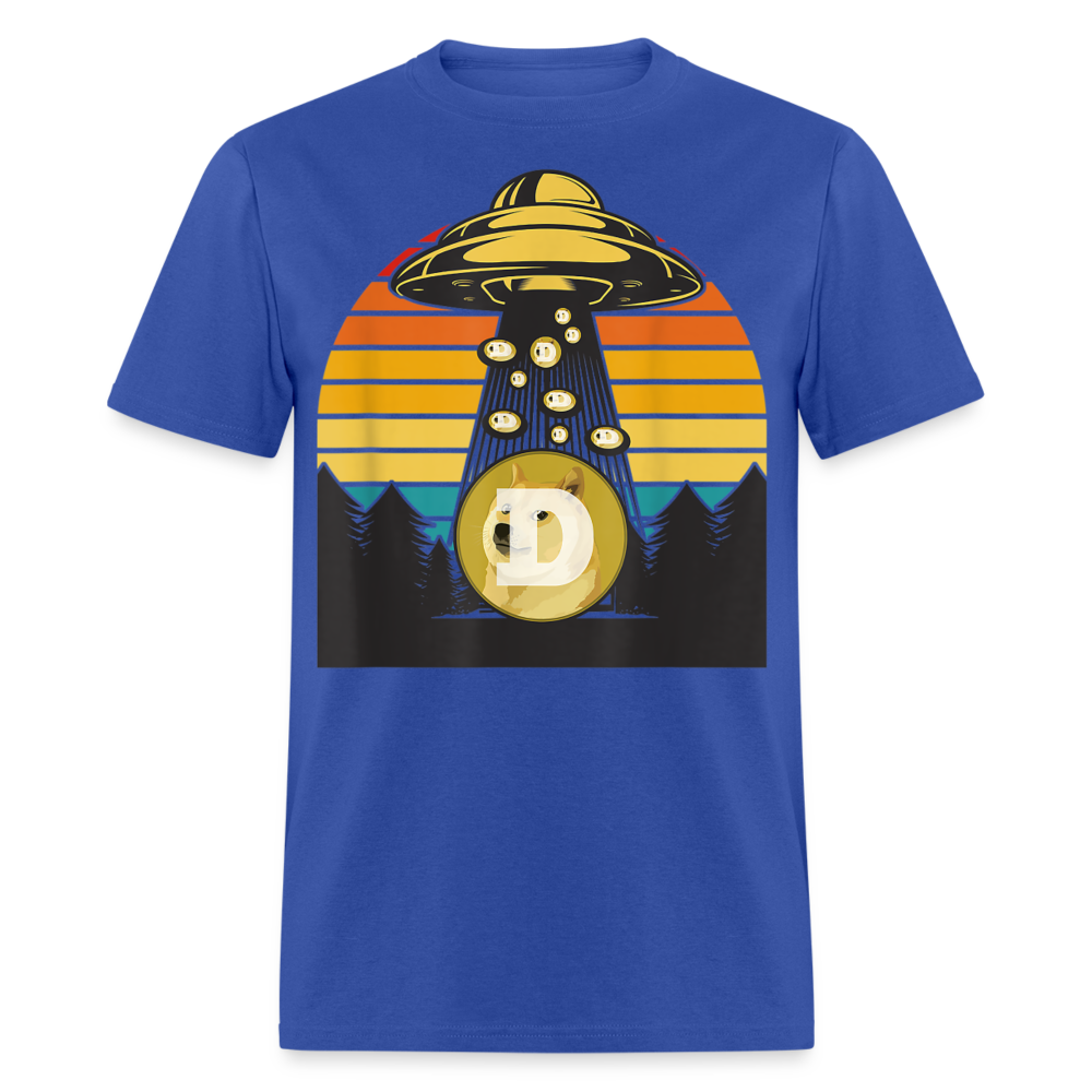 Dogecoin To the Moon shirt Doge HODL Rocket Crypto Meme UFO T-Shirt Size S-6XL - royal blue