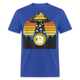 Dogecoin To the Moon shirt Doge HODL Rocket Crypto Meme UFO T-Shirt Size S-6XL - royal blue