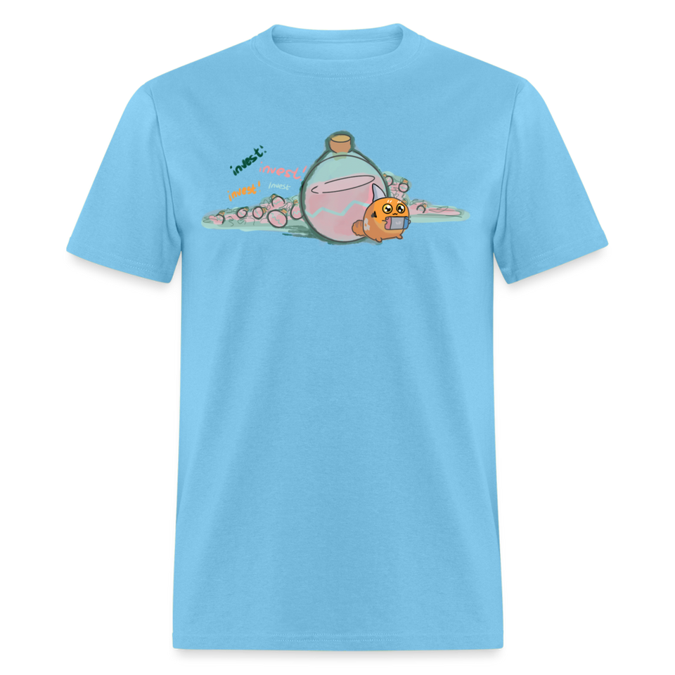 Axie shirt SLP to the moon Tshirt Cute Axie Gift Axie AltCoin T-Shirt - aquatic blue