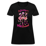 I'm Dreaming of a Pink Christmas Shirt Flamingo Bird Women's T-Shirt - black