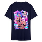 Pretty Anime Cute Demon shirt Sexy Devil Girl Ahegao Hentai Ecchi T-Shirt - navy