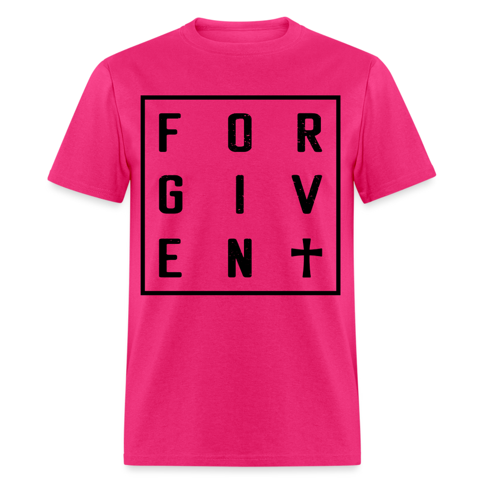Forgiven shirt Catholic Religious Cross Jesus Faith T-Shirt size S-6XL - fuchsia