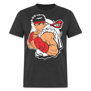 Classic Arcade shirt Video Game Retro Gamer Kung Fu Fighter Martial Arts T-Shirt - heather black