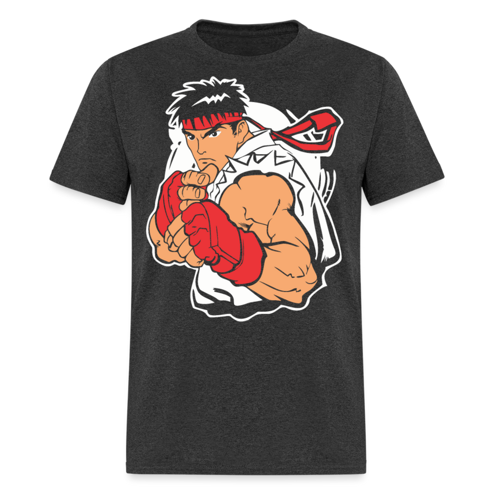 Classic Arcade shirt Video Game Retro Gamer Kung Fu Fighter Martial Arts T-Shirt - heather black
