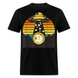 Dogecoin To the Moon shirt Doge HODL Rocket Crypto Meme UFO T-Shirt Size S-6XL - black