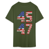 President Donald Trump 45 47 2024 shirt Vintage USA Flag Pro Trump Tee Gifts - military green