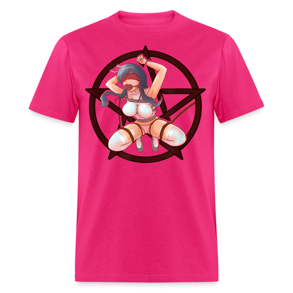 Anime Bondage BDSM shirt Manga Anime Waifu japanese Girl Ahegao T-Shirt - fuchsia