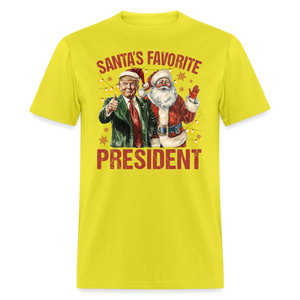Santa's Favorite President shirt President Trump Christmas T-shirt size S-6XL - yellow