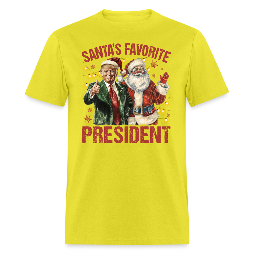 Santa's Favorite President shirt President Trump Christmas T-shirt size S-6XL - yellow