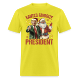 Santa's Favorite President shirt President Trump Christmas T-shirt size S-6XL - yellow