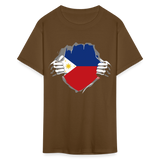 Philippines Flag shirt Filipino T-Shirt Rips Open size S-6XL - brown