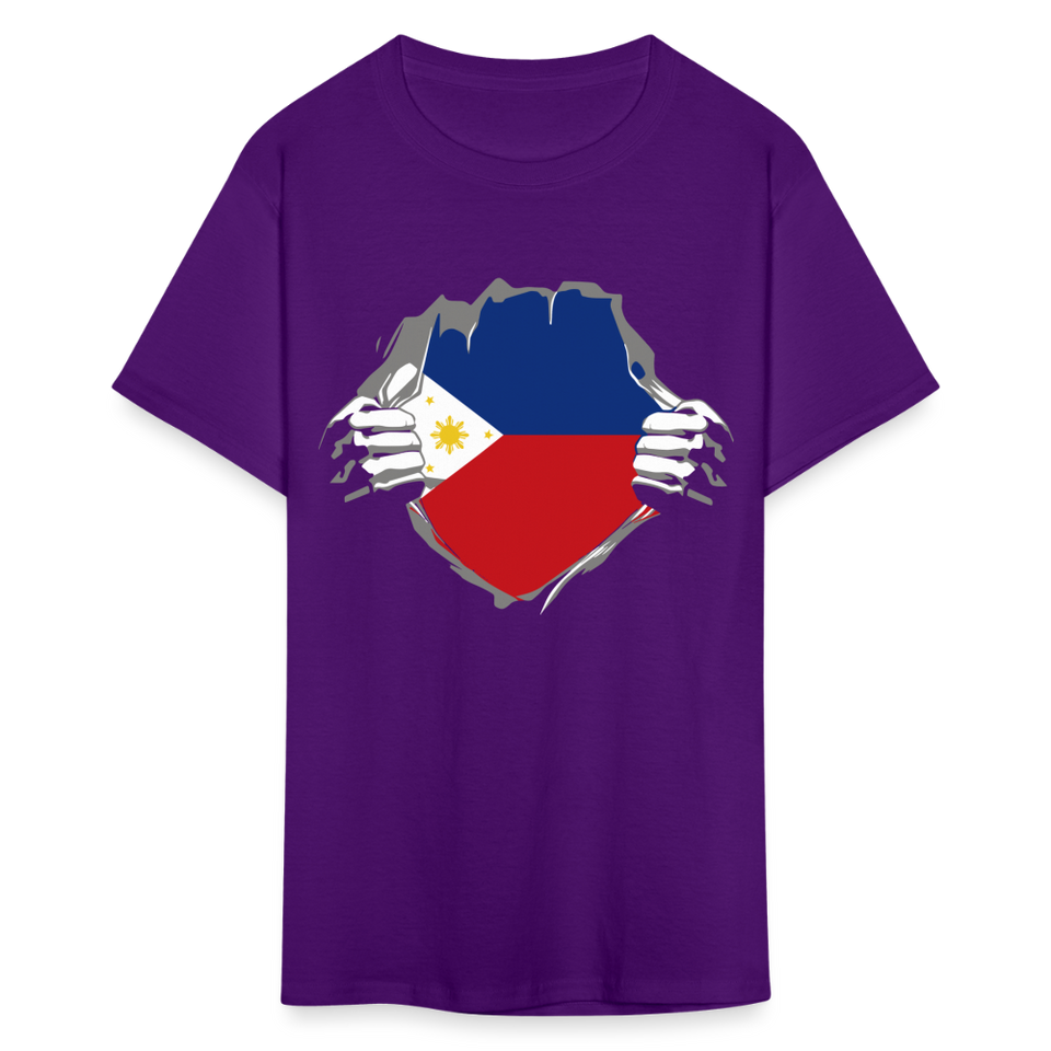 Philippines Flag shirt Filipino T-Shirt Rips Open size S-6XL - purple