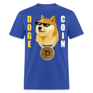 Dogecoin T Shirt Tee Wallstreetbets Doge Coin Crypto Bitcoin T-Shirt Size S-6XL - royal blue