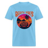 Beach Vibes shirt Palm Beach Surf Board Surfer Surfing T-Shirt Size S-6XL - aquatic blue